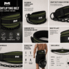 Premium Weighted Dip Belt with Heavy-Duty Steel Chain – Green & Black - Image 2