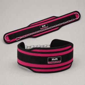 Marsous PinkForce Weighted Dip Belt – Heavy-Duty Strength Training Belt with Steel Chain