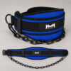 Marsous BlueTitan Weighted Dip Belt – Premium Heavy-Duty Dip Belt with Black Steel Chain