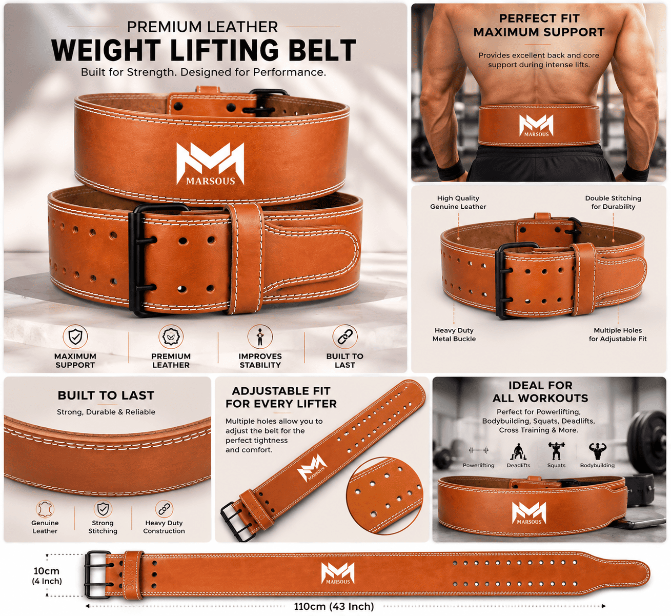 Marsous HeritagePro Leather Lifting Belt - Image 2
