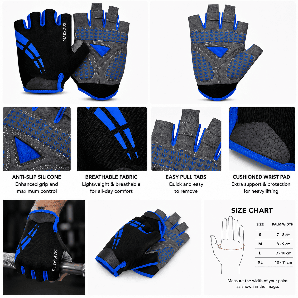 Marsous BlueForce Training Gloves - Image 4