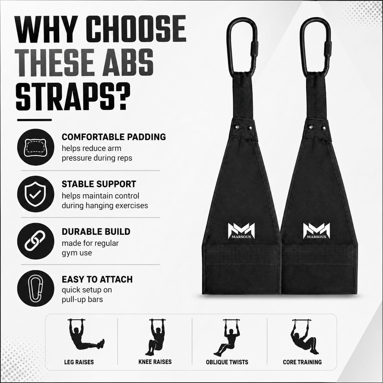 Marsous CoreGrip Ab Straps - Image 2