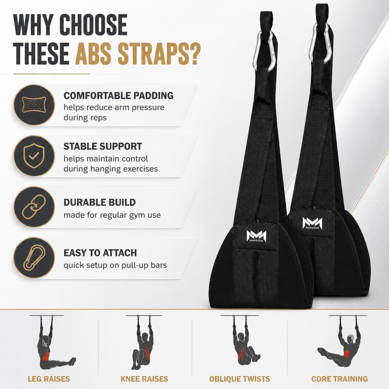 Marsous IronCore Ab Straps - Image 3