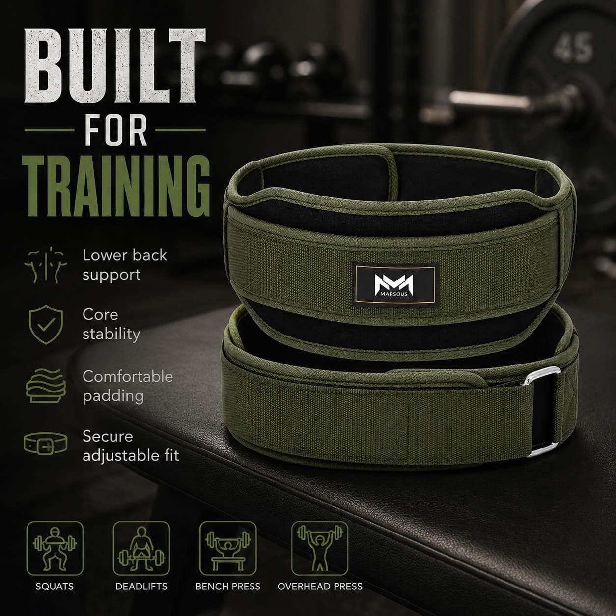 Olive Core Training Belt - Image 2