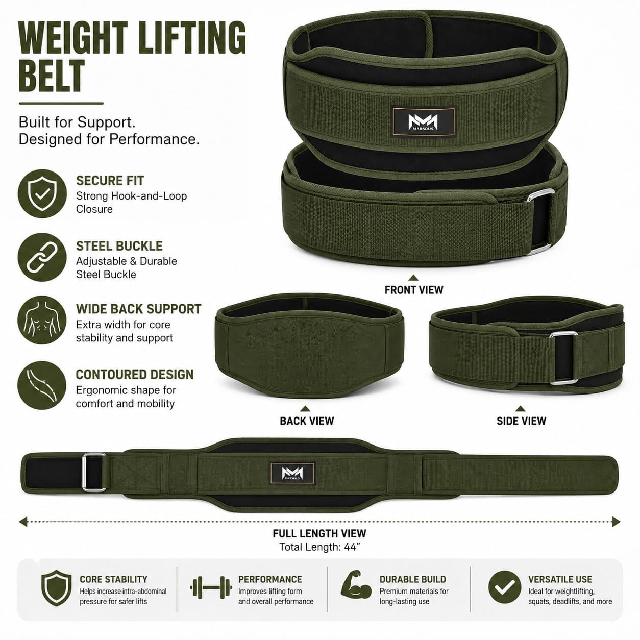 Olive Core Training Belt - Image 3