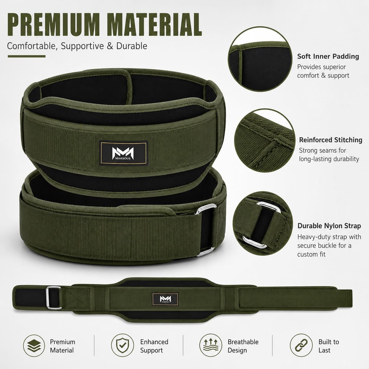 Olive Core Training Belt - Image 5