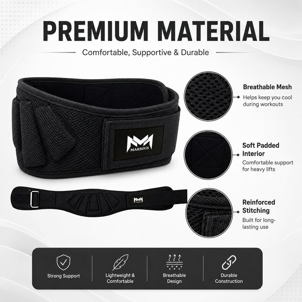 AirFlex Black Support Belt - Image 2