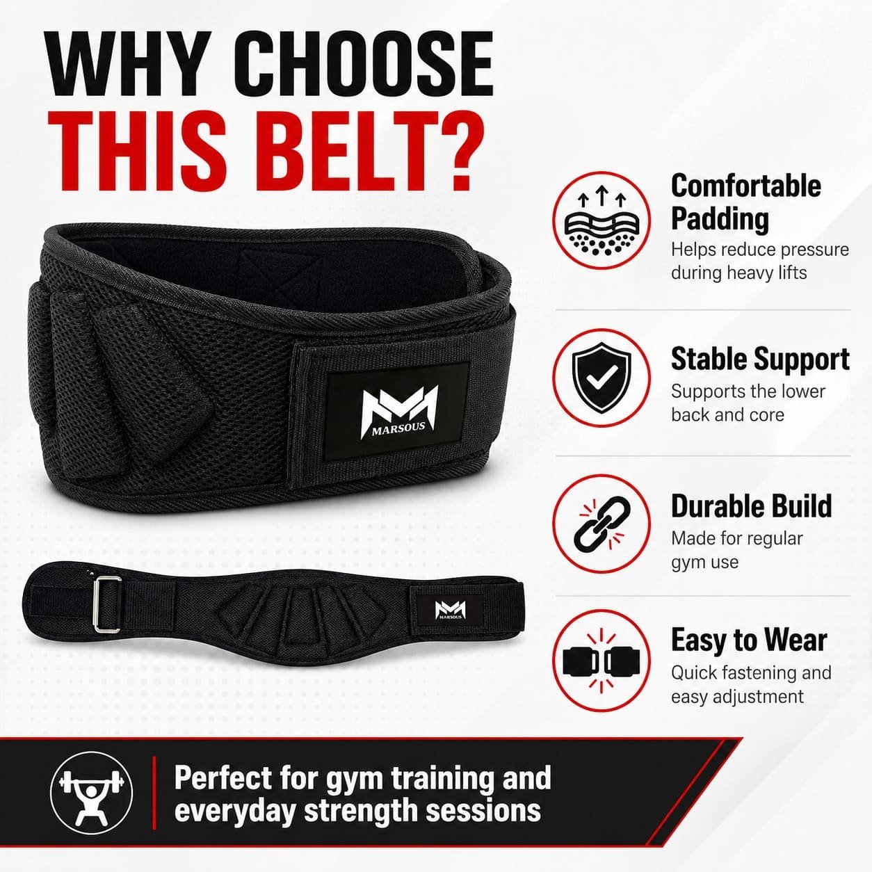 AirFlex Black Support Belt - Image 3