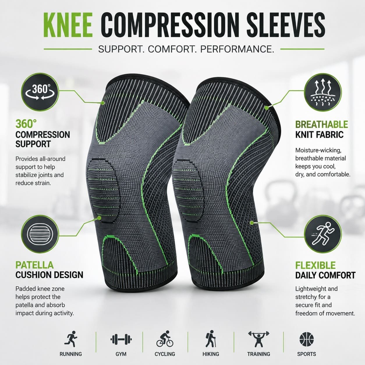 Marsous Compression Knee Sleeves - Image 5
