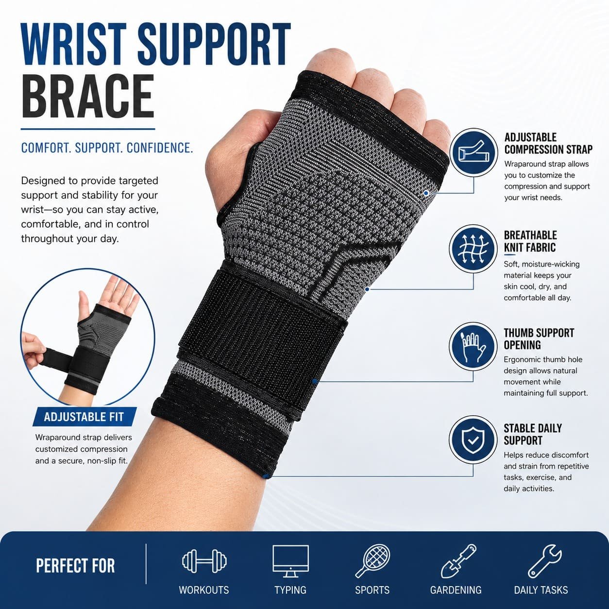 Marsous Adjustable Wrist Support - Image 2