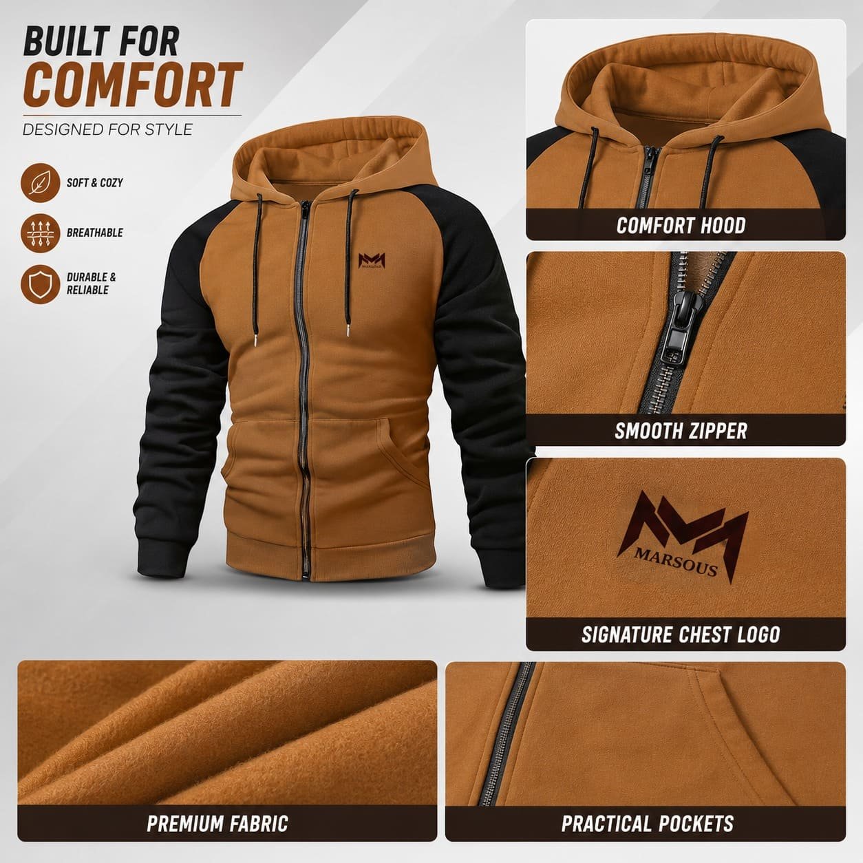 Urban Camel Zip Hoodie - Image 3