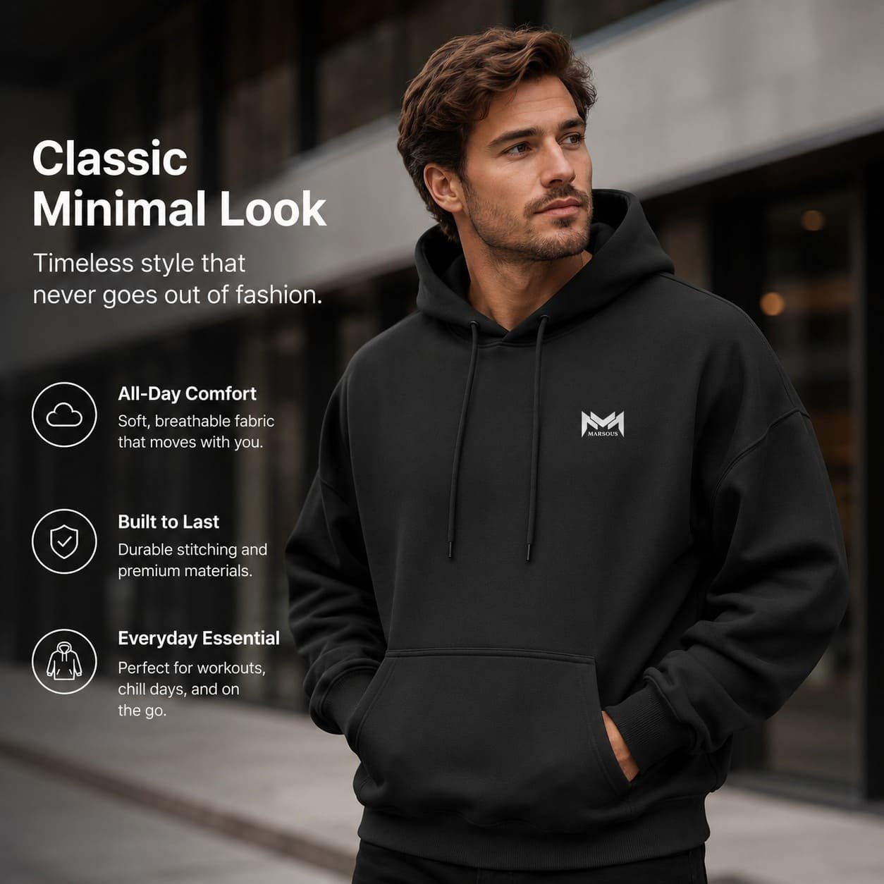 Midnight Essential Hoodie - Image 3
