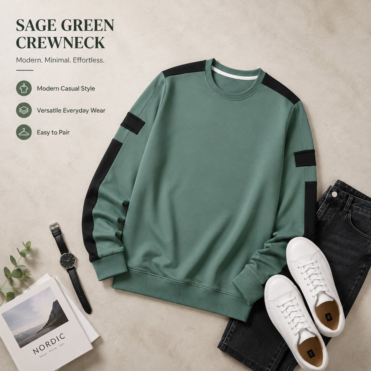 Active Contrast Sleeve Sweatshirt - Image 5