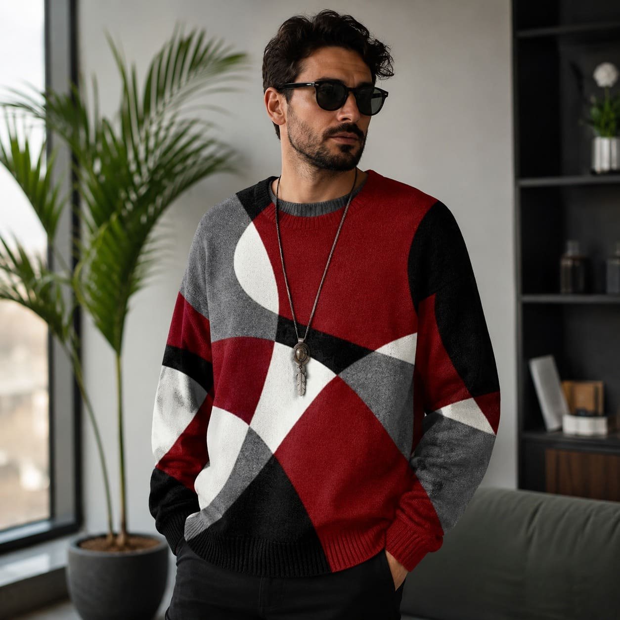 Dynamic Geo Knit Sweater - Image 5