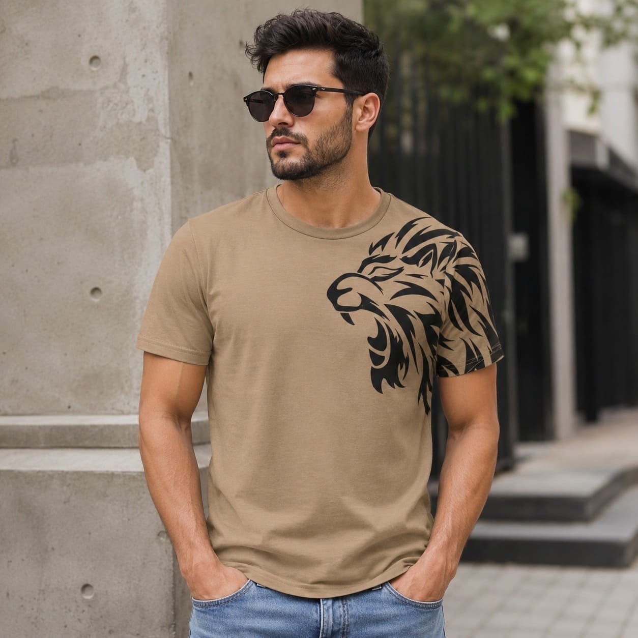 Wild Lion Graphic T-Shirt - Image 2