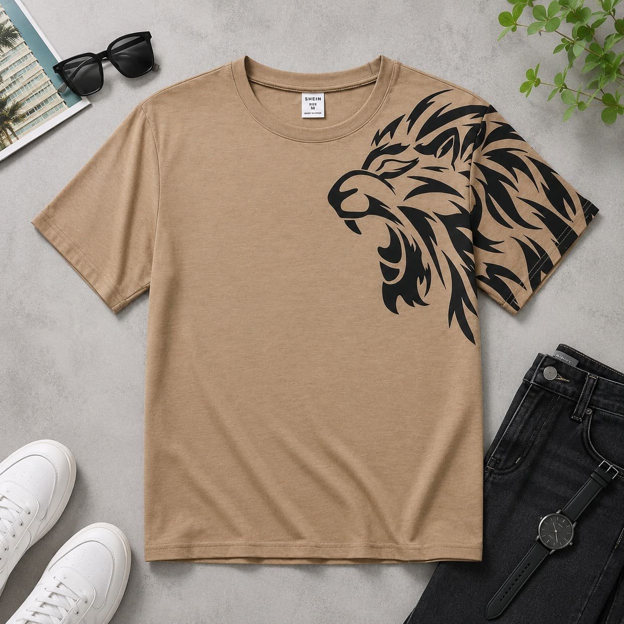 Wild Lion Graphic T-Shirt - Image 3
