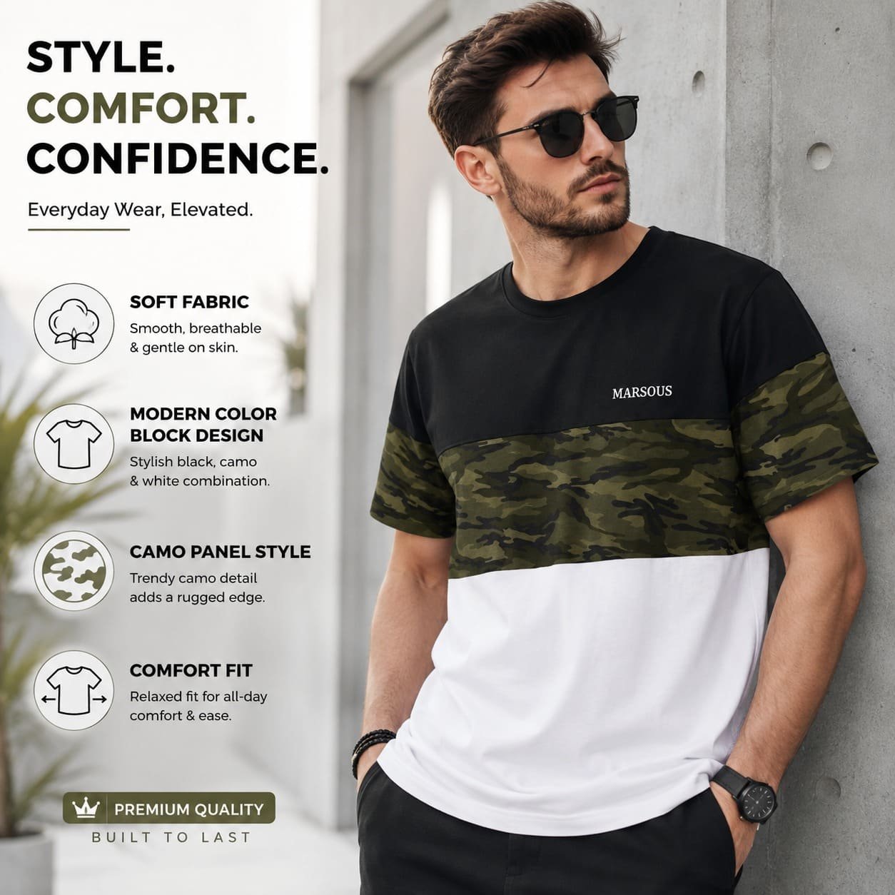 Camo Block Street T-Shirt - Image 4